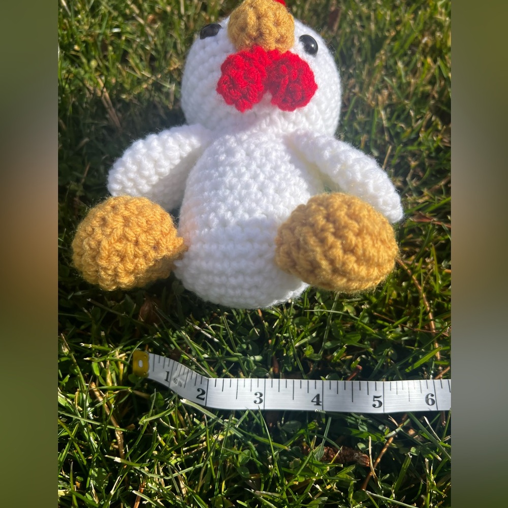 Hand Crocheted Mr. Cluck the Chicken Stuffed Animal Plushie! - Picture 12 of 12